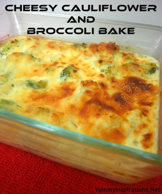 Cheesy Cauliflower and Broccoli Casserole Bake Recipe