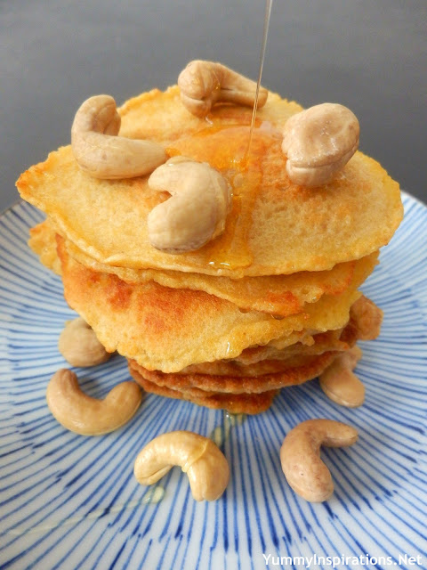 2 Ingredient Cashew Pancakes - Easy, Low Carb, Keto & Paleo friendly breakfast ideas