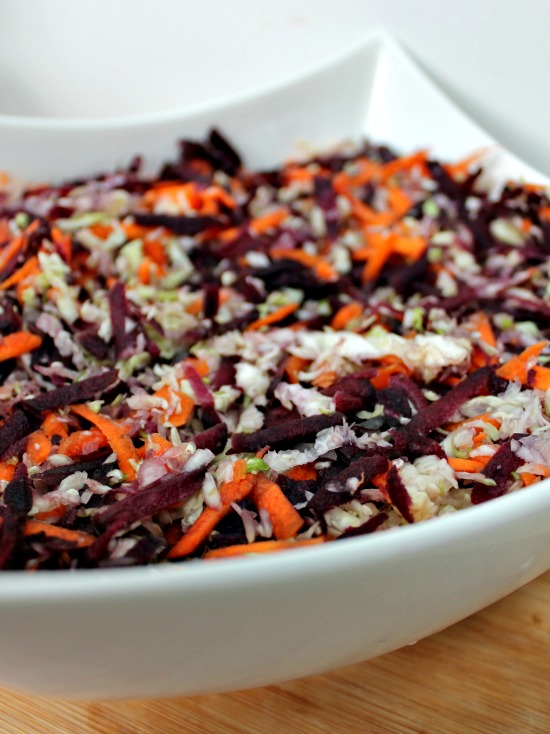 Multi Coloured Carrot And Cabbage Salad