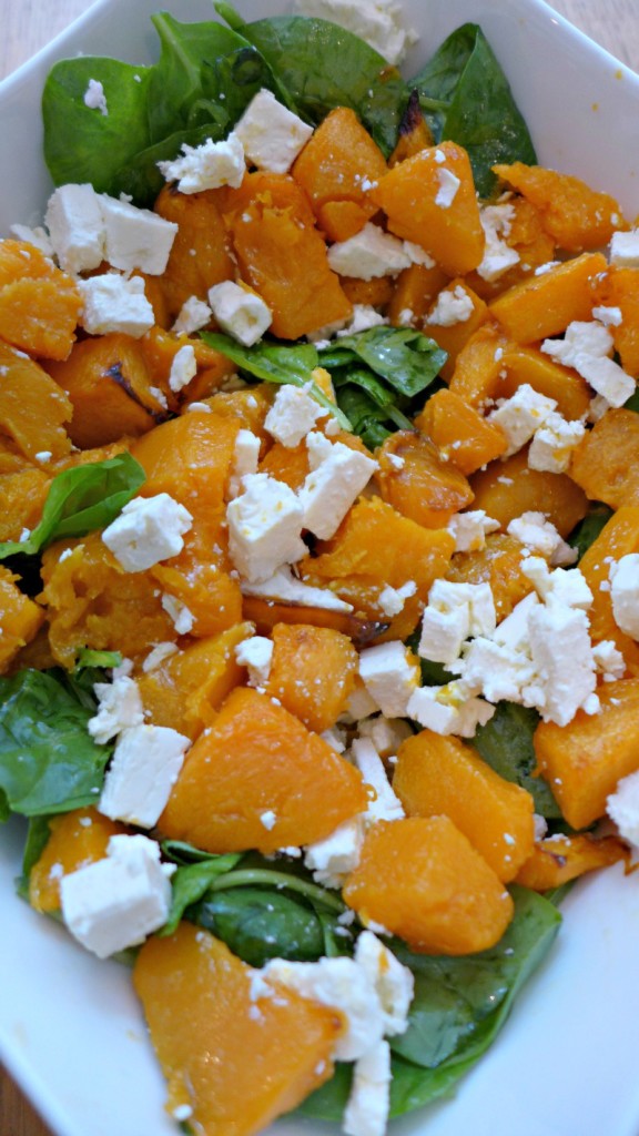 Roasted Pumpkin with Spinach and Feta Salad Recipe Plus Video Instructions