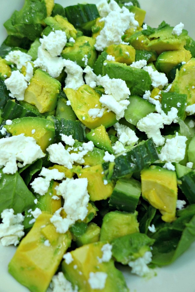 Cucumber Salad with Avocado & Goats Cheese