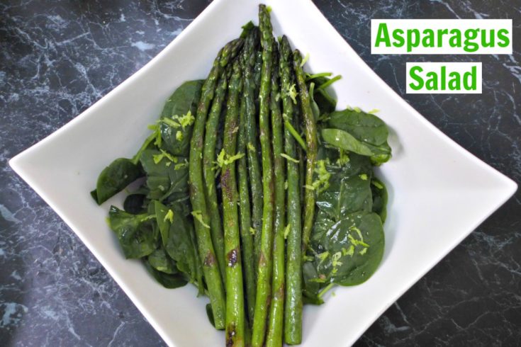 Lemon and Asparagus Salad Recipe + Video - Cooking asparagus in a pan and constructing an easy salad with fresh lemon flavours.