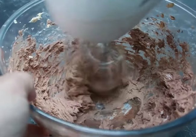 Whisking the chocolate fat bombs ingredients together