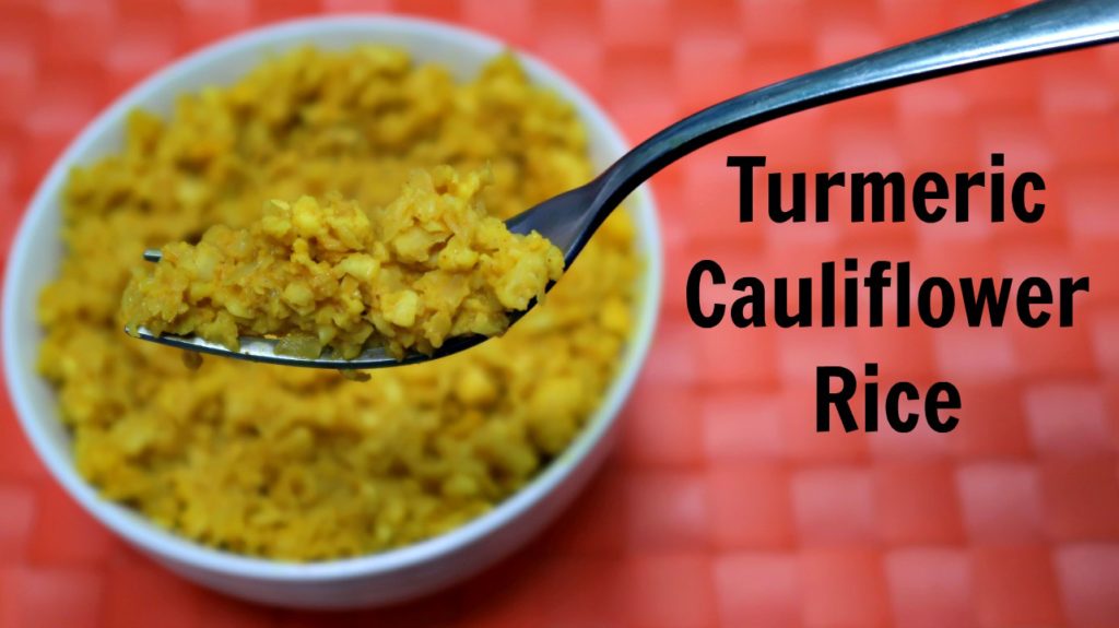 Turmeric Cauliflower Rice Recipe + Video - Low Carb, Keto Diet - an easy, healthy nourishing cauliflower rice recipe that can be dairy free & paleo too!