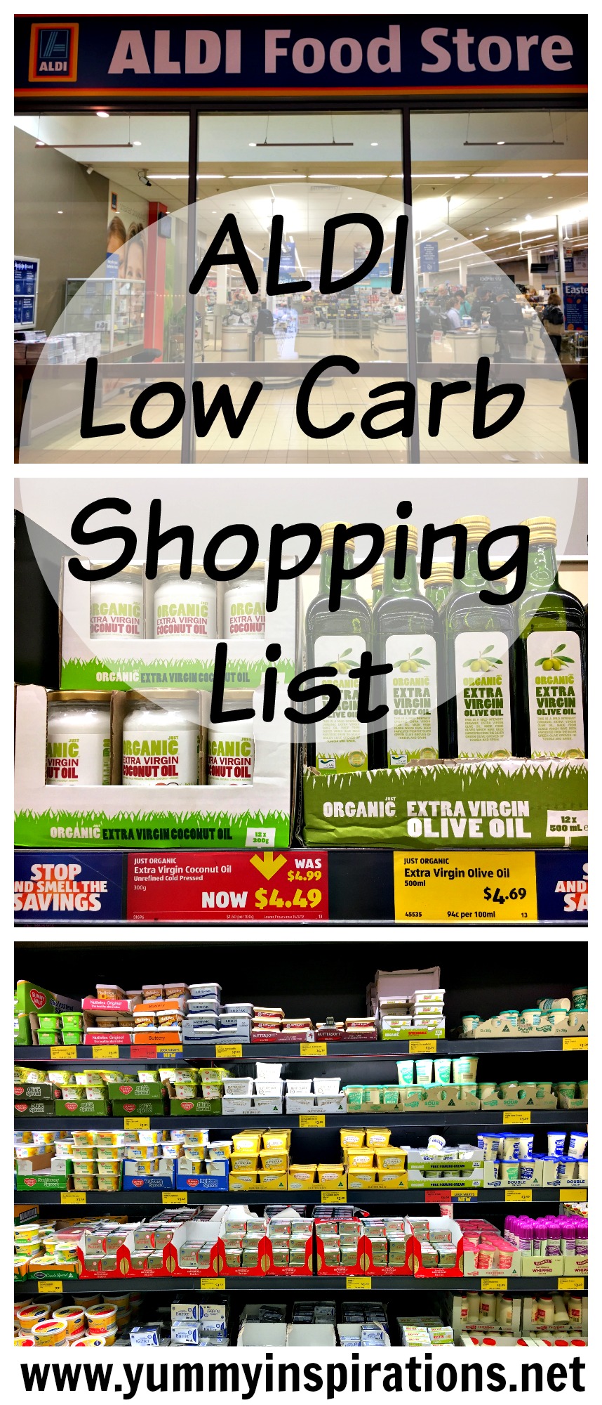 ALDI Low Carb Shopping List + Keto Diet Grocery Haul Video - a list of products to seek out at ALDI that are Ketogenic Diet friendly.