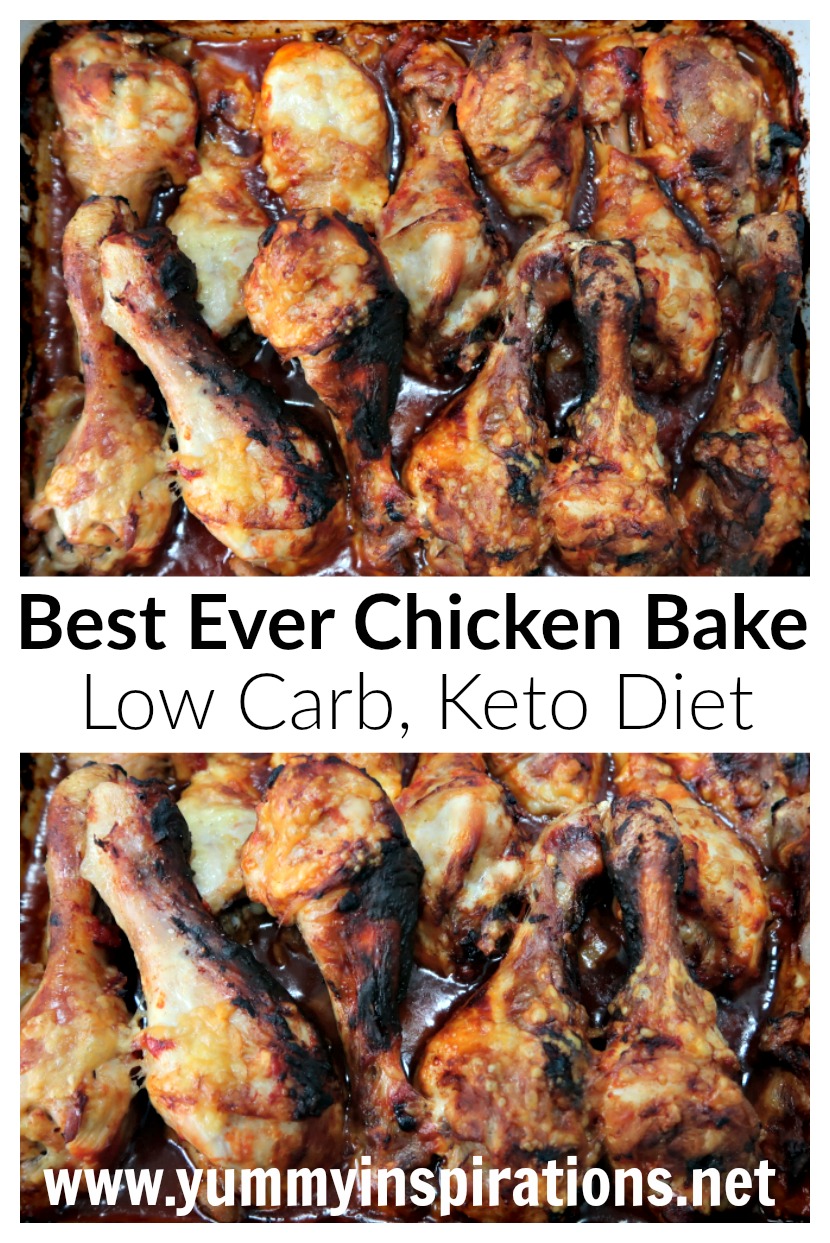 Best Ever Chicken Bake Recipe - Low Carb Keto Chicken Dinner Recipes - includes the printable easy recipe and video tutorial.