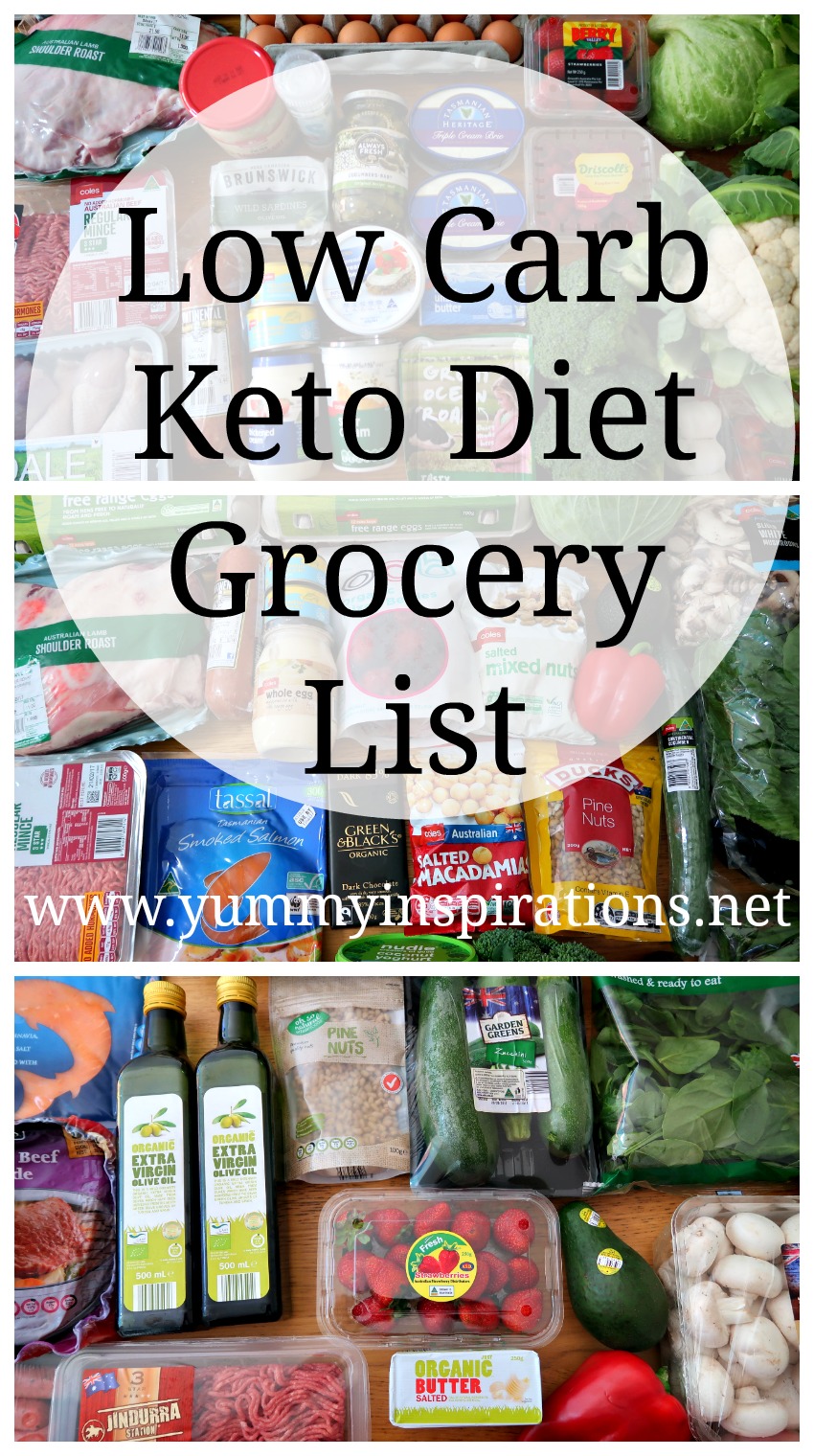 Low Carb Grocery List - Keto Diet friendly foods which helped me lose 16kg/35lbs to put onto your shopping list plus video grocery haul.