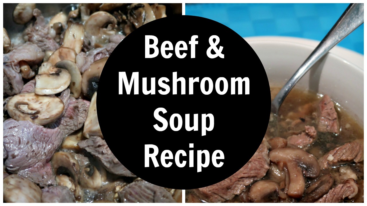 Low Carb Beef and Mushroom Soup Collage