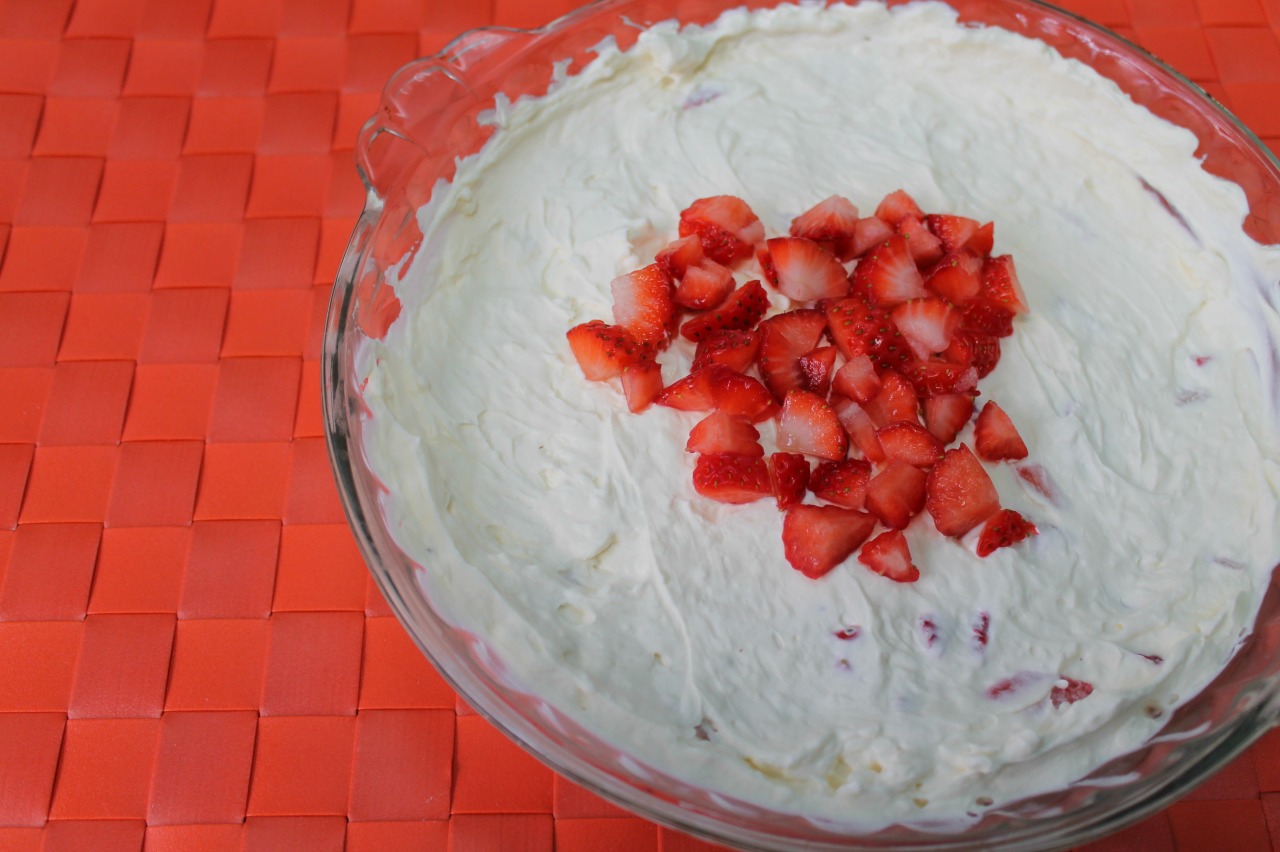 Keto Strawberry Cheesecake Mousse in a dish