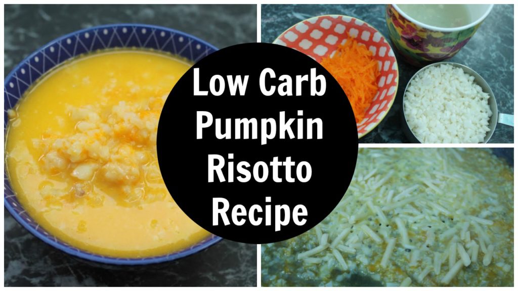Low Carb Pumpkin Risotto Recipe - Keto Risotto With Cauliflower and without rice - Quick and easy recipe with video tutorial.