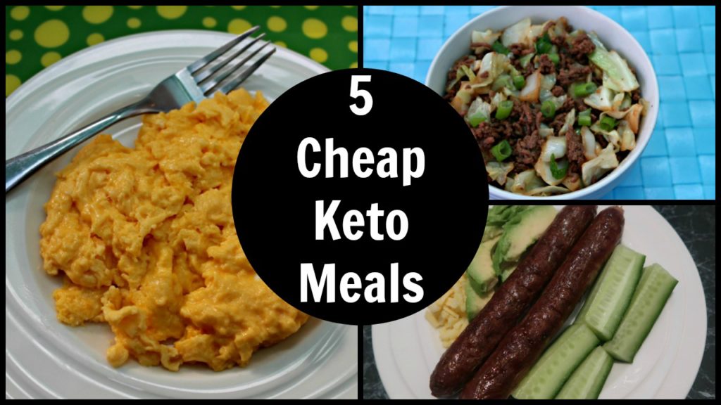 5 Cheap Keto Meals - budget keto diet foods & recipes for dinners and meals - cheap & healthy low carb meals on a budget.
