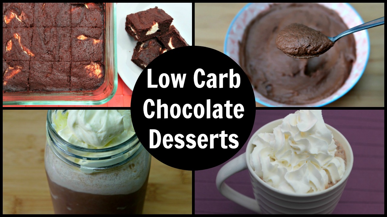 Collage of low carb desserts