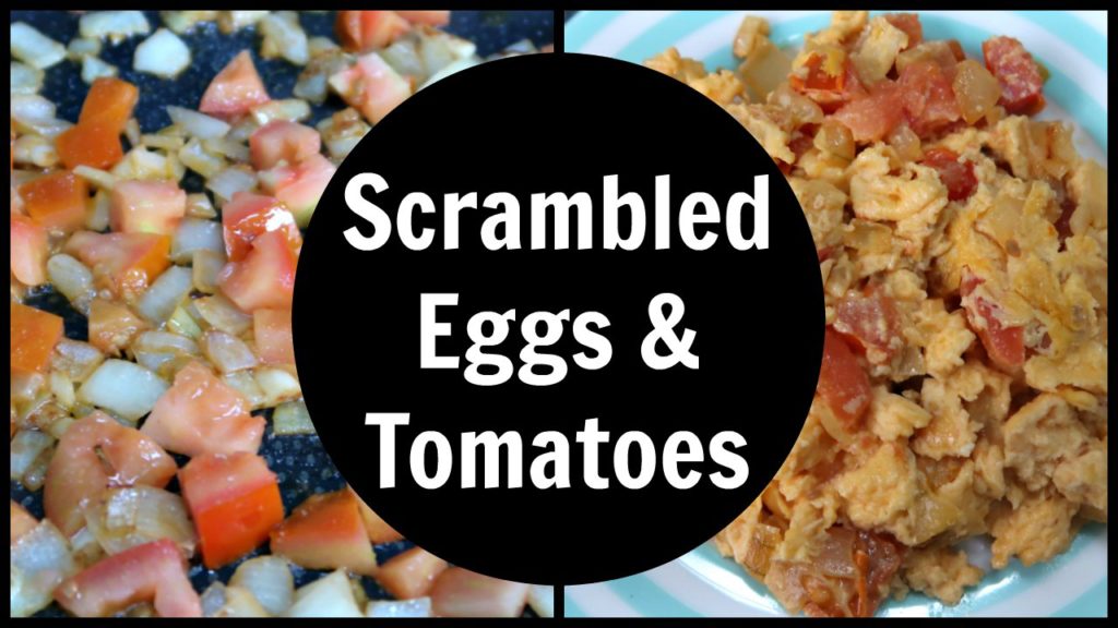 Scrambled Eggs With Tomatoes Recipe - A low carb and keto diet friendly breakfast idea that's like a Shakshuka