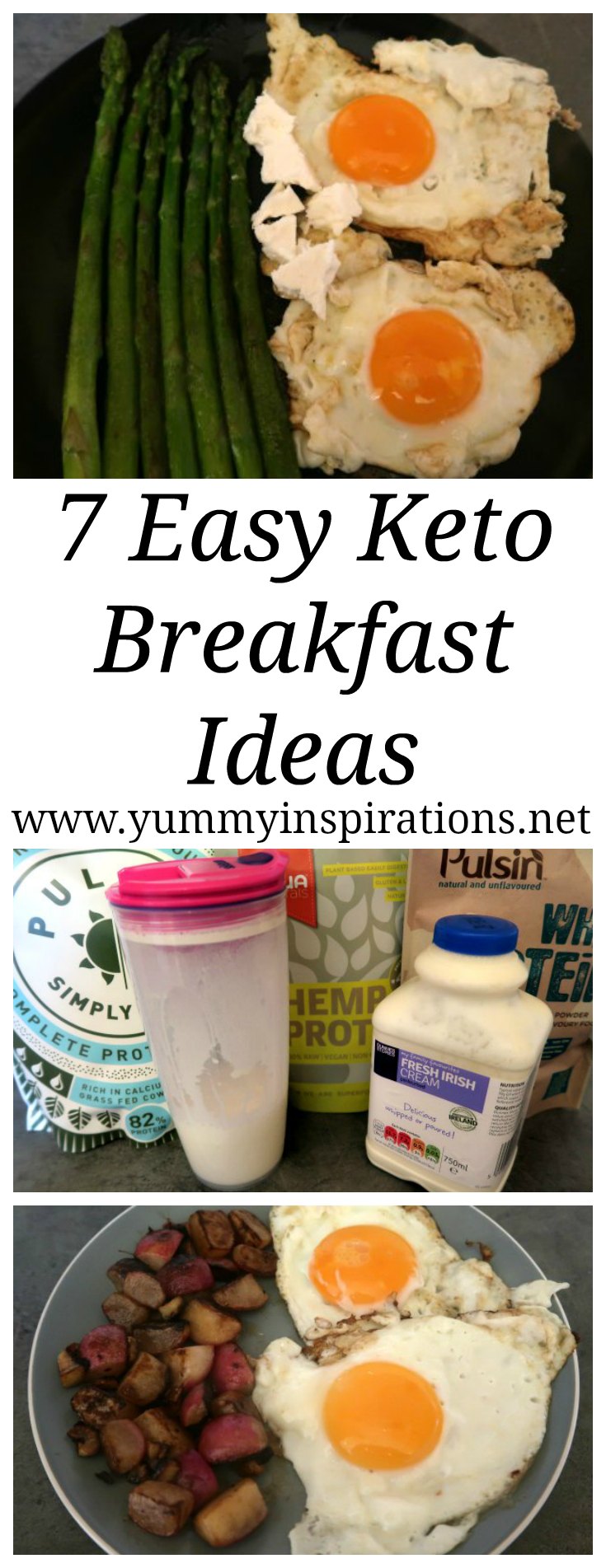 7 Easy Keto Breakfast Ideas - A week of low carb and Ketogenic Diet friendly breakfast recipes. Including ideas with and without eggs, for on the go and lazy breakfasts at home!