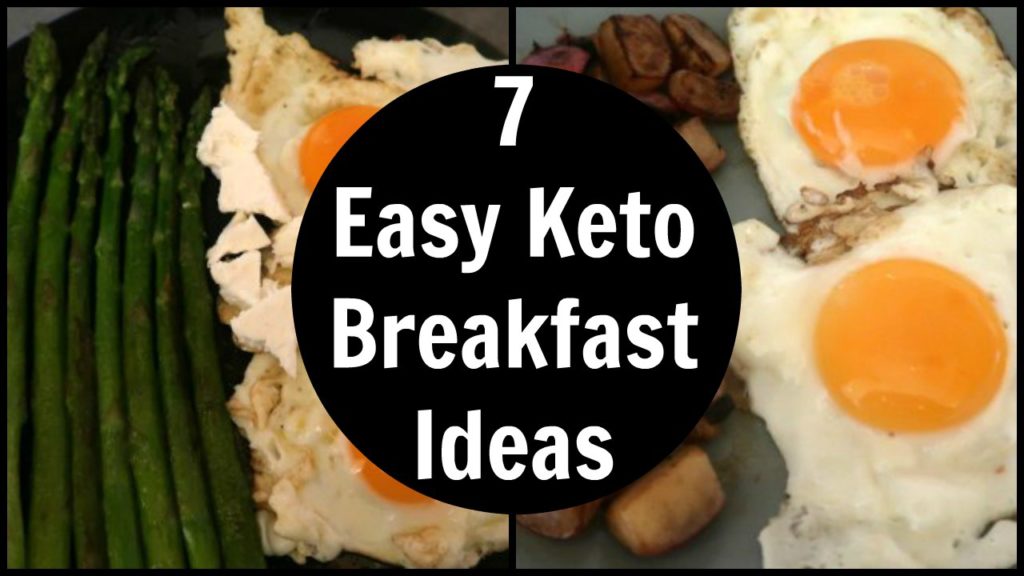 Collage of easy keto breakfast ideas