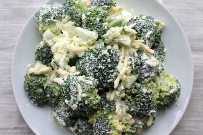 Keto Broccoli Salad Recipe plate