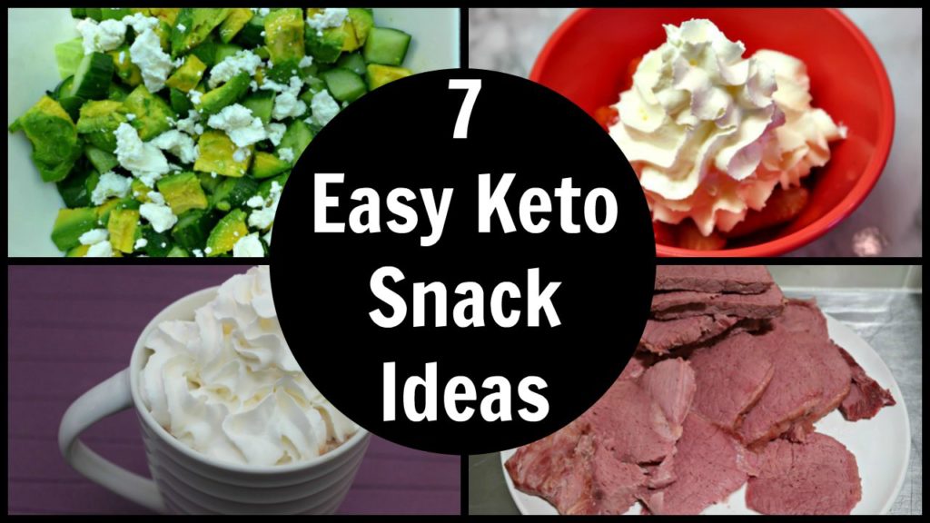 Collage of 7 Easy Keto Snack Ideas