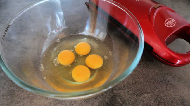 Eggs in a bowl for whisking