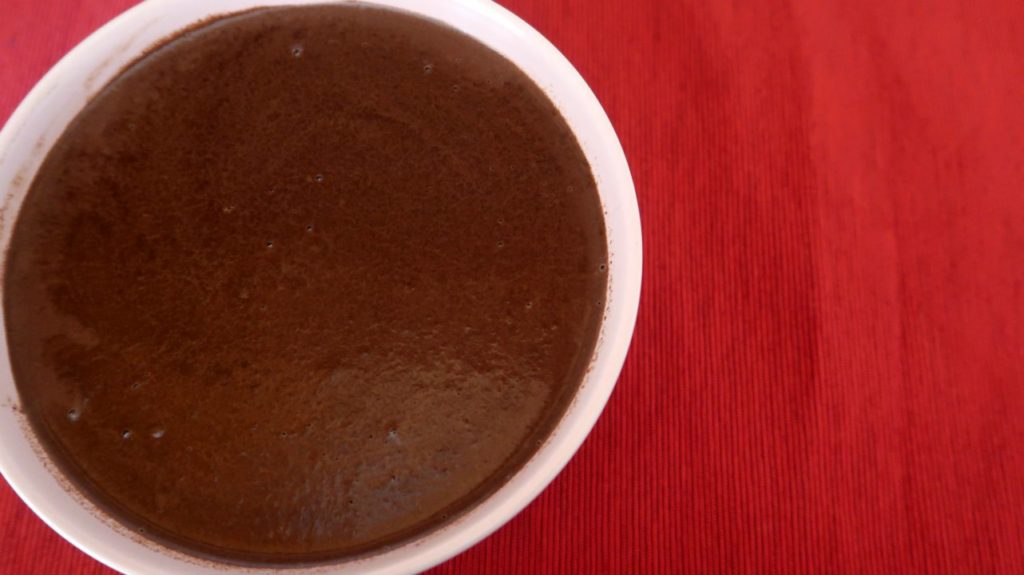 Low Carb Chocolate Pudding in a bowl