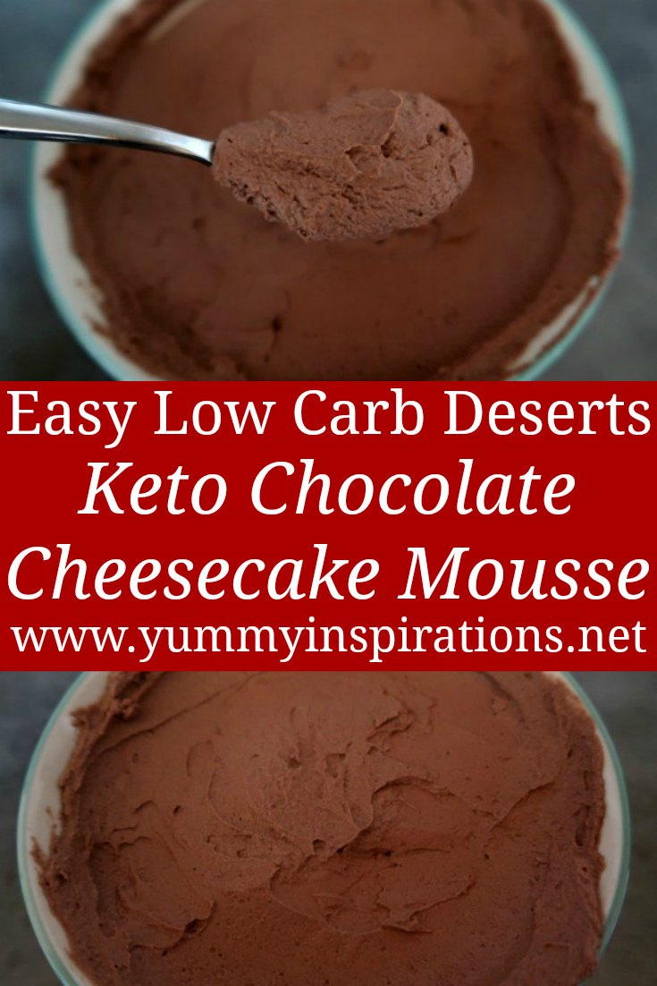 Keto Chocolate Cheesecake Mousse Recipe - Easy Low Carb Desserts With Cream Cheese