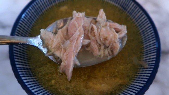 Bowl of homemade chicken soup