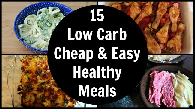 Collage of 15 Cheap Easy Healthy Meals