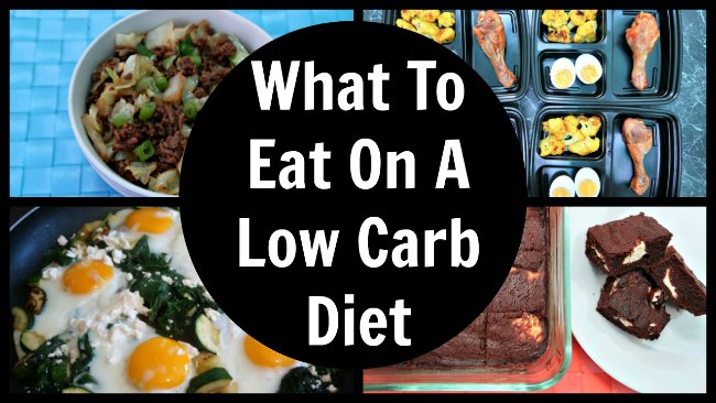 Collage of low carb meals