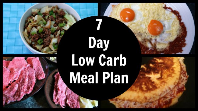 Collage of low carb meals