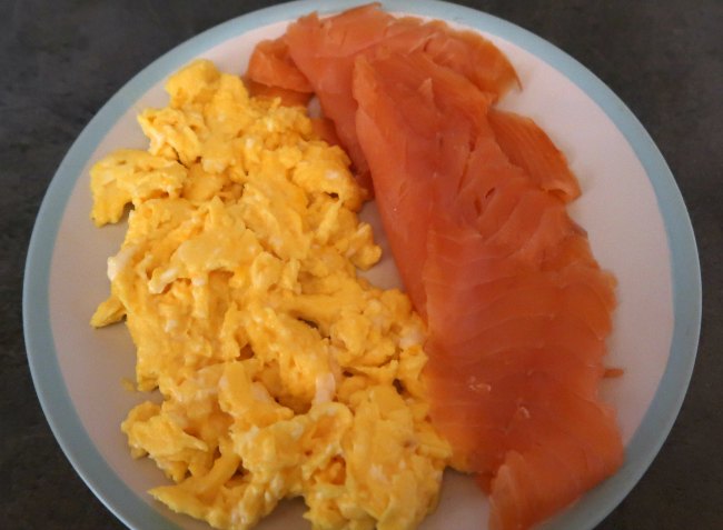 Smoked Salmon and Scrambled Eggs Breakfast Idea