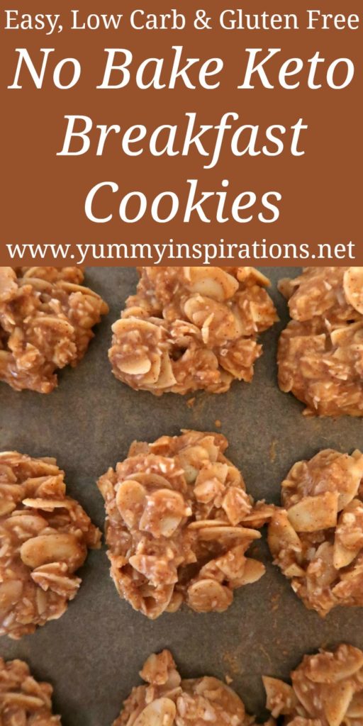 Easy No Bake Keto Breakfast Cookies Recipe - How to make low carb, gluten free no bake peanut butter cookies
