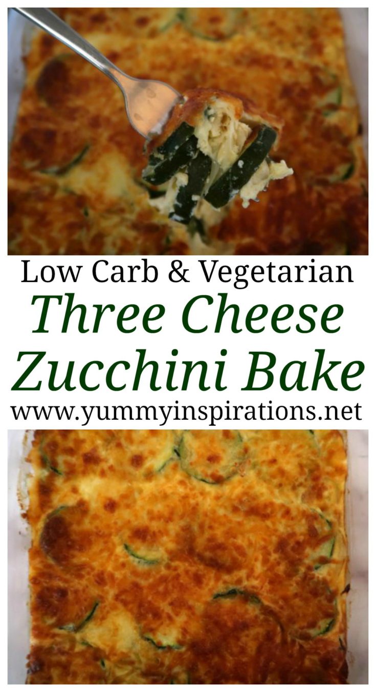 Three Cheese & Zucchini Bake Recipe - Low Carb Courgette Casserole