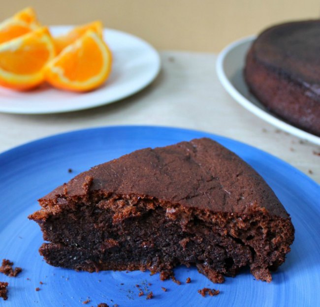 Chocolate orange cake for breakfast