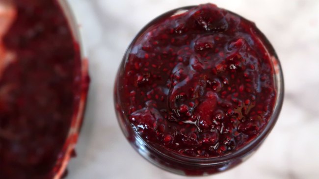 How to make chia seed jam with frozen fruit