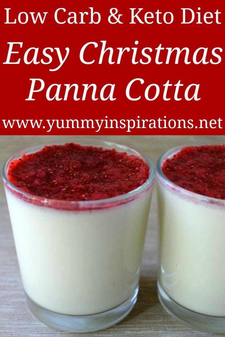 Easy Christmas Panna Cotta Recipe - Low Carb, Keto, Sugar Free Dessert Treats