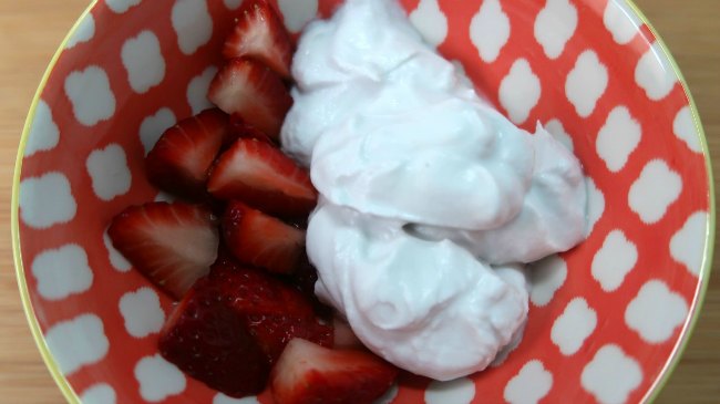 Summer Strawberries and whipped cream