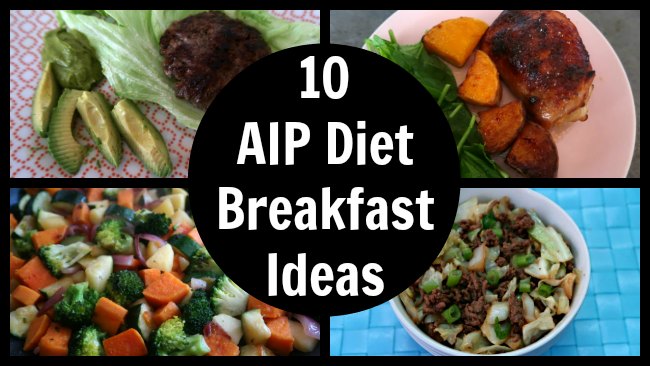 Collage of breakfasts that are paleo and AIP friendly