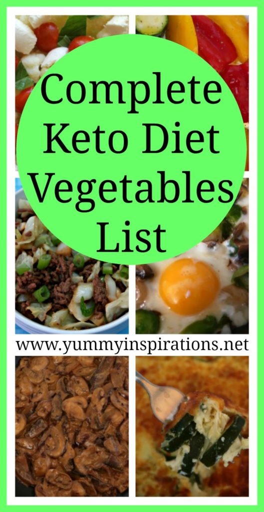 Keto Diet Vegetables List - Low Carb Ketogenic Diet Ideas & Recipes