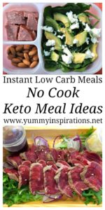 No Cook Keto Meals - Low Carb Lunches & Dinners Without Cooking