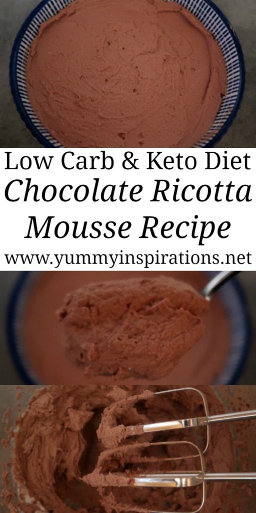 Chocolate Ricotta Mousse Recipe - Easy Low Carb Keto Diet Chocolate Mousse Desserts with Ricotta Cheese, Stevia and Cocoa Powder & the video tutorial.