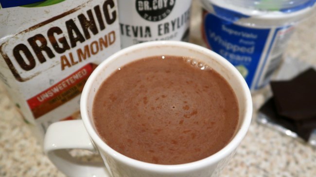 Easy low carb microwave hot chocolate