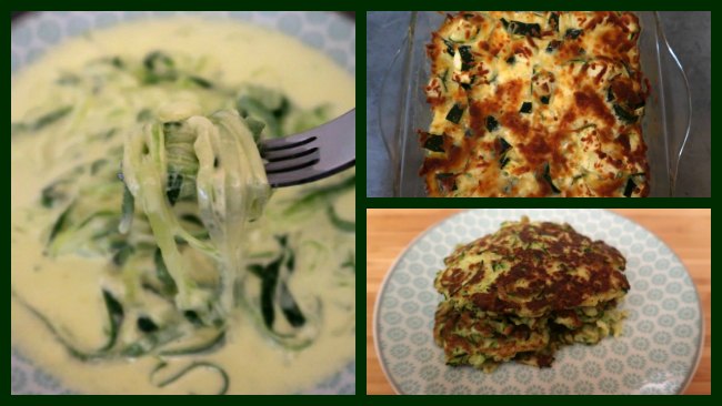 Collage of 3 Easy keto zucchini recipes