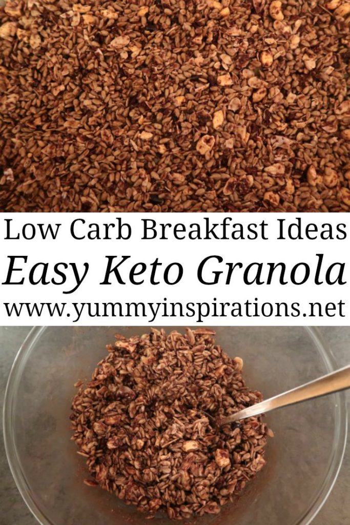 Keto Granola Recipe - Easy Homemade Low Carb Chocolate Granola Cereal Clusters with the video - the best keto breakfast without eggs!