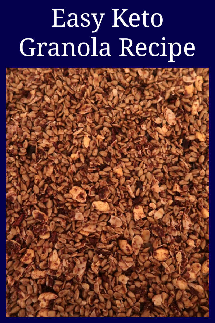 Keto Granola Recipe - The Best Easy Homemade Low Carb Chocolate Granola Cereal Clusters with the video - quick make ahead keto breakfast without eggs.