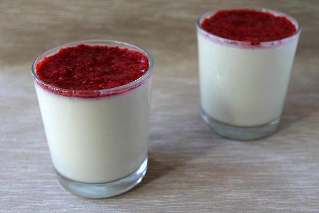 Christmas panna cotta