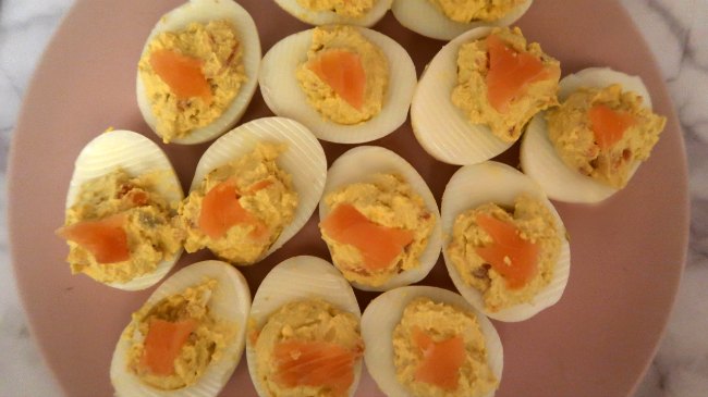 Smoked Salmon Deviled Eggs