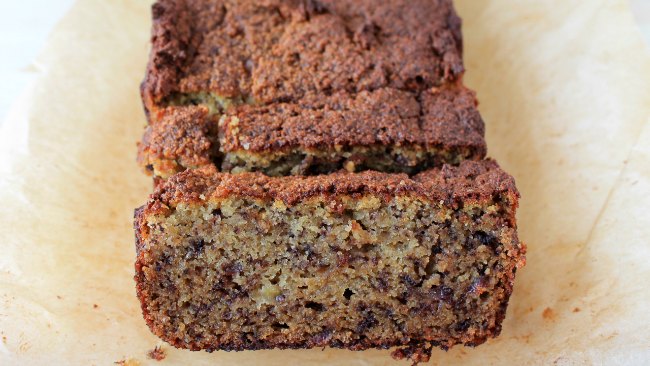 Gluten free banana bread for winter breakfast