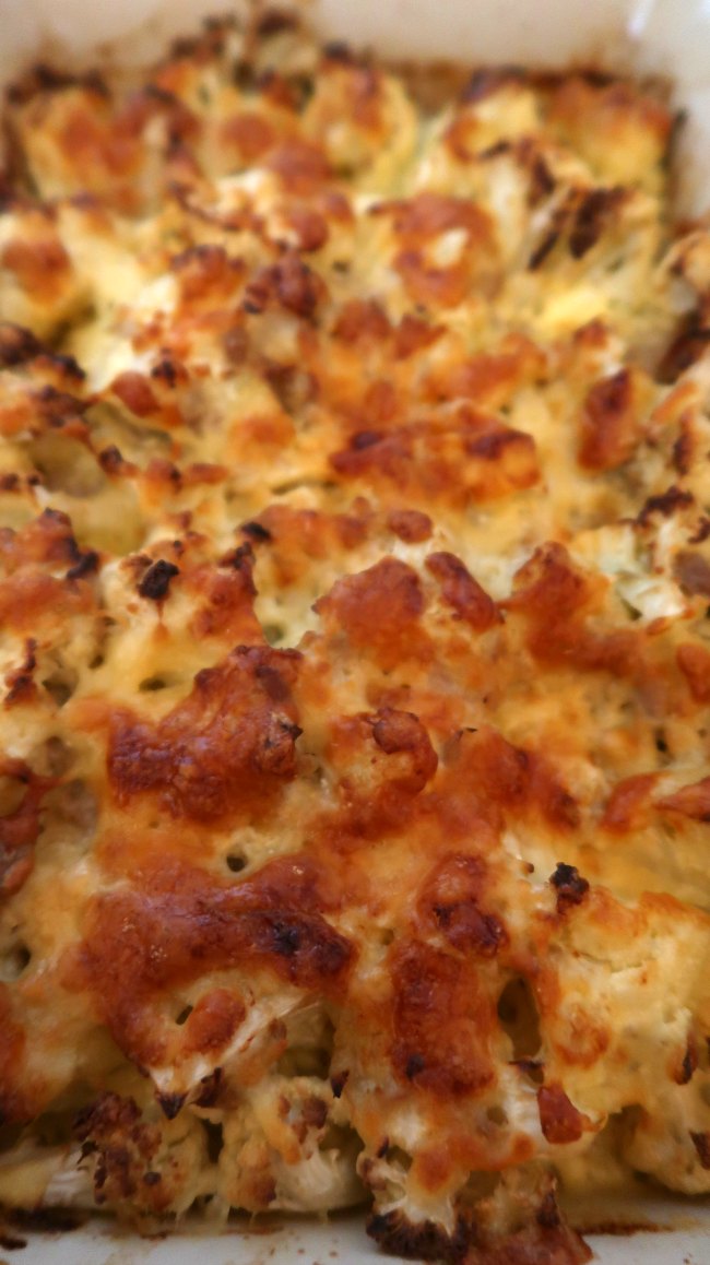 Tuna Cauliflower Casserole Recipe How To Make Cheesy Low Carb Bake