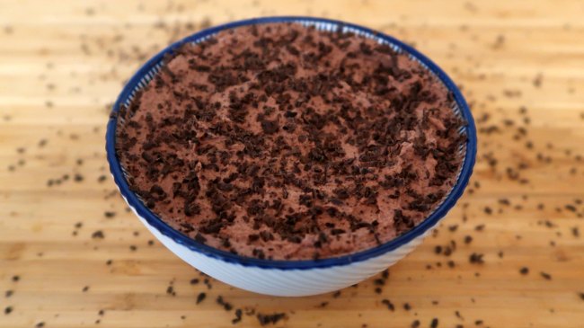 Bowl of double chocolate mousse