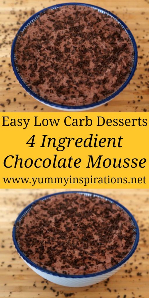 Low Carb Chocolate Mousse Recipe - Easy No Bake Keto Desserts - With cream, cocoa powder and chocolate and the full video tutorial.