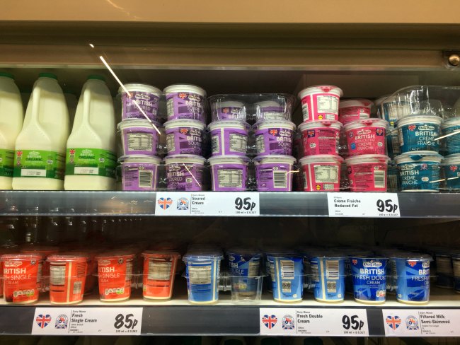 Low carb dairy at LIDL Supermarket